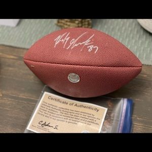 New England Patriots Rob Gronkowski signed football